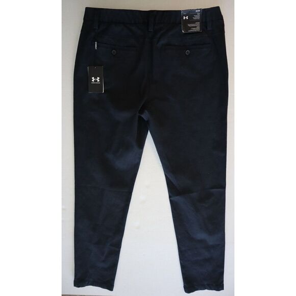 Under Armour 1370081 001 Men's Sz 36 x 34 Black Chino Tapered Leg Pants - Picture 2 of 9